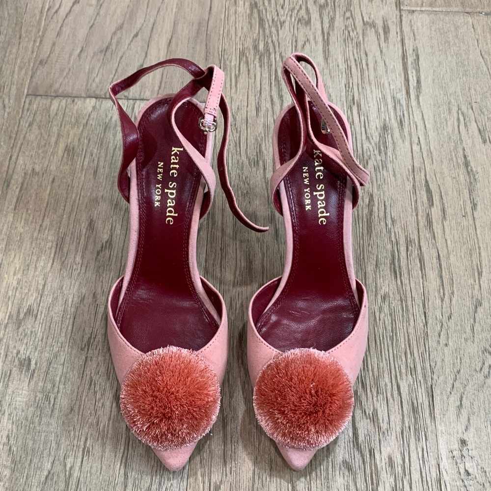 Kate Spade Amour Pom Pumps Dancer Pink Size 6.5 - Picture 2 of 10